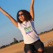 Forte comme une mère Noir Script moderne T-shirt