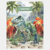 Forte couverture T-Rex Nom personnalisé Personnali (Devant)