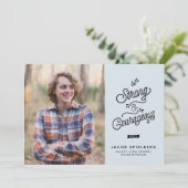 Forte et courageuse Faire-part de diplôme (Debout devant)