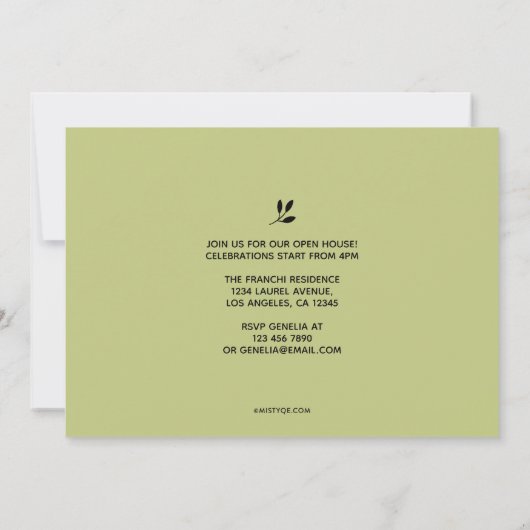 Forte et courageuse Faire-part de diplôme (Dos)