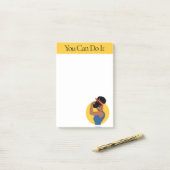 Forte femme noire Post-it Notes (Sur un bureau)