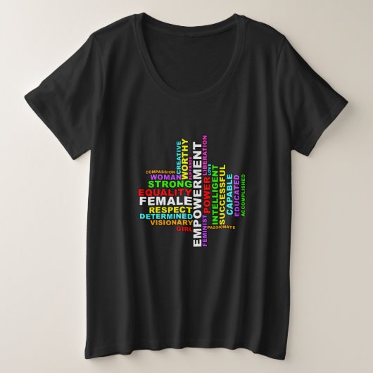 Forte femme Word Cloud (Design devant)