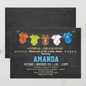 Forte invitation baby shower Sport bébé (Devant / Derrière)