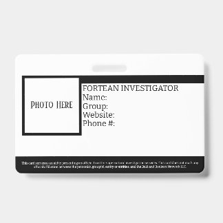 Fortean Investigator ID Badge