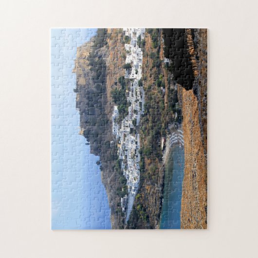 Forteresse de Lindos, puzzle de Rhodes Grèce 8x10 (Vertical)