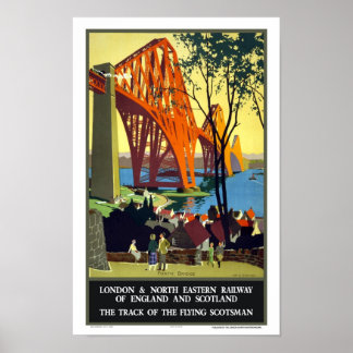 Forth Bridge, Schotland — Flying Scotsman Poster