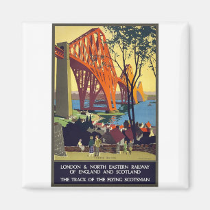 Forth Bridge - Vintage Travel Poster Art Magneet
