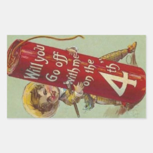 Forth of July ga met mij weg Rechthoekige Sticker