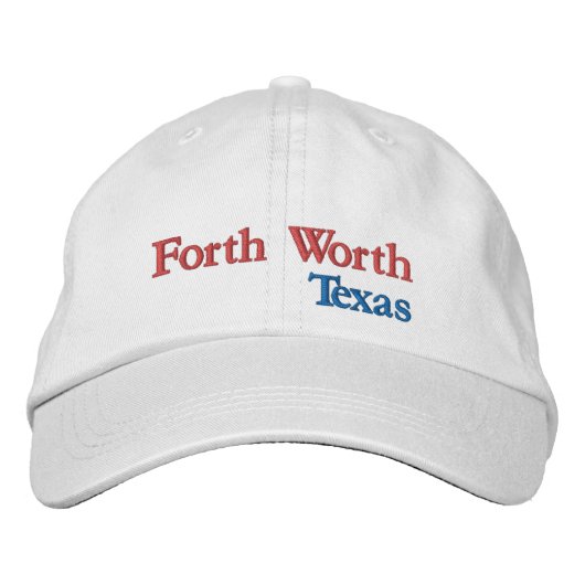 Forth Worth Texas geborduurd honkbal Pet (Voorkant)