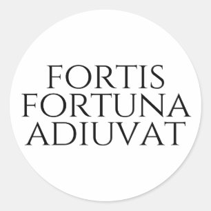 Fortis Fortuna Adiuvat Ronde Sticker