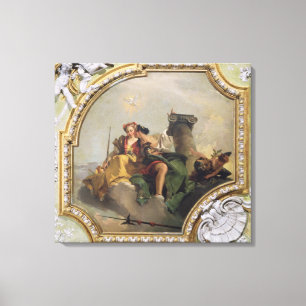 Fortitude and Justice van de "Sala Capitolare" Canvas Afdruk