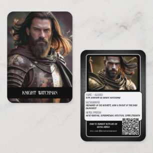 Fortitude Cosplay Character Trading Kaarten QR-cod Visitekaartje