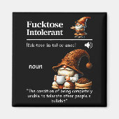 Fortose Intolerant Definition Funny Gnome Coffee Magneet (Voorkant)