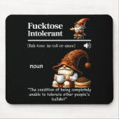 Fortose Intolerant Definition Funny Gnome Coffee Muismat (Voorkant)