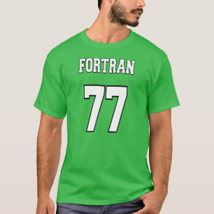 FORTRAN 77: White/Green voor Fortran Programmers T-shirt