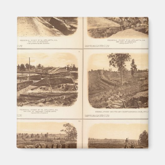 Forts, batterijen, Atlanta, Ga Magneet (Voorkant)