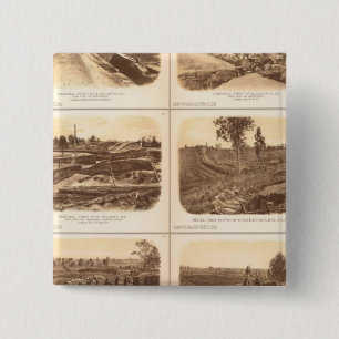 Forts, batterijen, Atlanta, Ga Vierkante Button 5,1 Cm