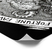 Fortuin is gunstig voor de bereide oplossing (zwar poster (Hoek)