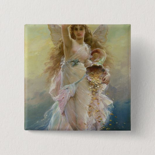 Fortuna Vierkante Button 5,1 Cm (Voorkant)