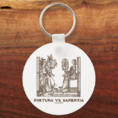 Fortuna vs Sapientia (16e eeuw — houtengraving) Sleutelhanger (Voorkant)
