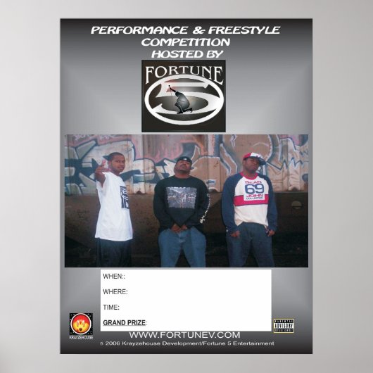 Fortune 5 freestyle poster (Voorkant)