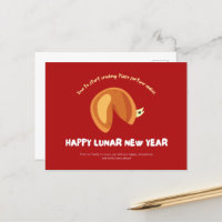Fortune Cookie Chinese Lunar New Year Design Postc
