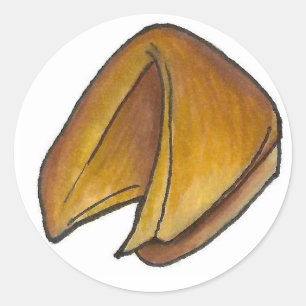 Fortune Cookie Chinese Restaurant Cookies Foodie Ronde Sticker