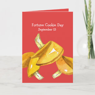 Fortune Cookie Day September 13 Red Kaart