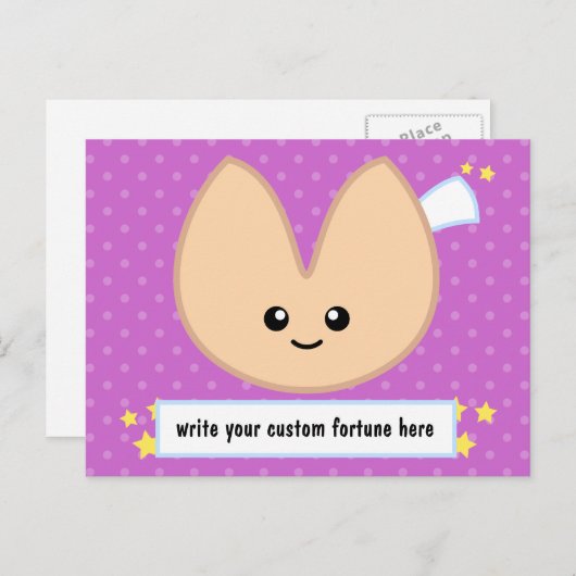 Fortune Cookie Fortune - aanpasbaar! Briefkaart (Voorkant / Achterkant)