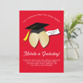 Fortune Cookie Graduation Party Kaart (Staand voorkant)
