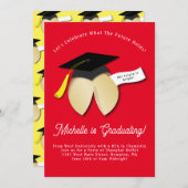 Fortune Cookie Graduation Party Kaart (Voorkant / Achterkant)