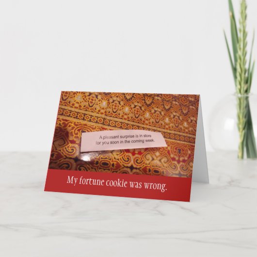 Fortune Cookie Medewerker Afscheid Kaart (Voorkant)