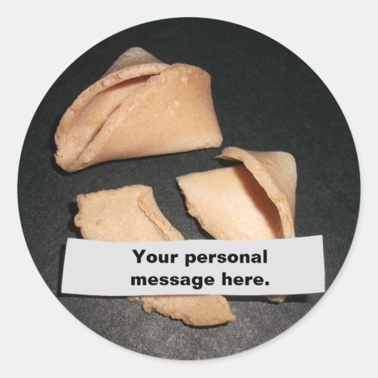 Fortune Cookie met persoonlijke Stickers (Voorkant)