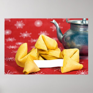Fortune Cookie met Teapot Poster
