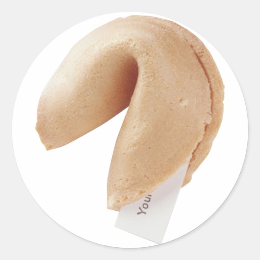 Fortune Cookie Ronde Sticker (Voorkant)