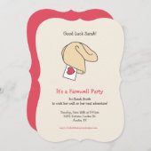 Fortune Cookie Succes / Afscheidsuitnodiging Kaart (Voorkant / Achterkant)