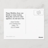 Fortune Cookie Verjaardag Groet Briefkaart (Achterkant)