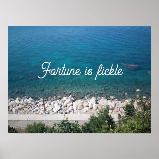 Fortune est une affiche de proverbe inconstante (Devant)
