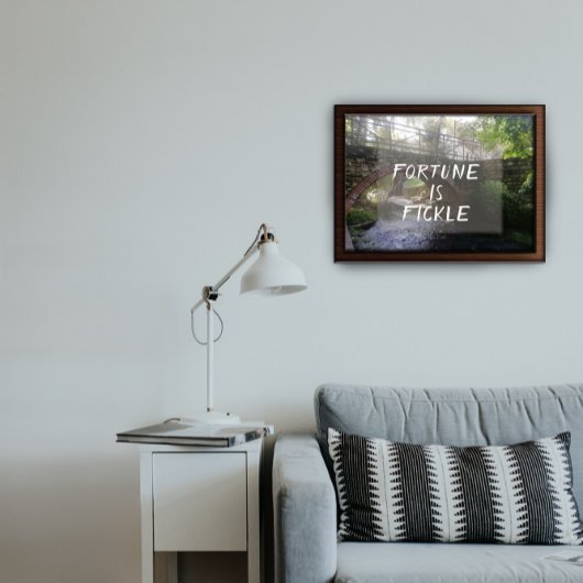 Fortune est une affiche photo du pont proverbe