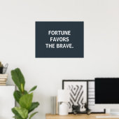Fortune favorise les braves, affiche personnalisée (Bureau à domicile)