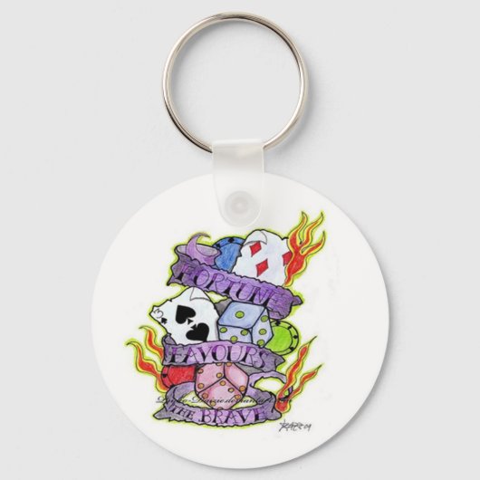 Fortune Favors Sleutelhanger (Voorkant)