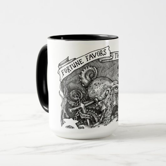 Fortune Favors the Prepared Mok (Voorkant links)