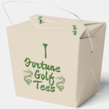 'Fortune Golf Tees' Takeout Boxes Fun Party Favors