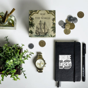 Fortune is wispelturige motivatie witte zwarte sti sticker