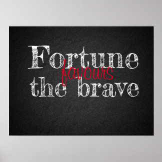 Fortune préfère proverbe affiche en carton