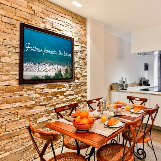 Fortune privilégie le brave poster proverbe