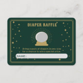 Fortune Teller Crystal Ball Luier Raffle Informatiekaartje (Voorkant)