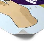 Fortune Teller Crystal Ball Typografie Poster (Hoek)