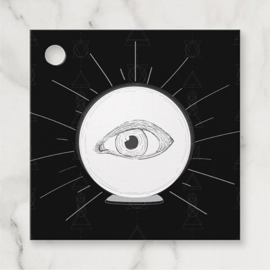 Fortune Teller Eye Seer Esoteric Crystal Ball Bedankjes Labels (Voorkant)