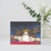 Fortune Teller fantasie circus briefkaart (Staand voorkant)